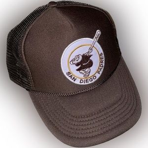 San Diego Padres Baseball Trucker Hat - Brown Adjustable Men and Women’s